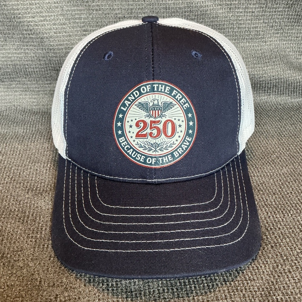 American 250 Trucker Hat – USA custom graphic Snapback – Patriotic Gift